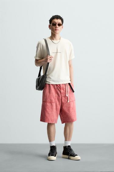 CAMISETA ESTAMPADOS LAVADOS - Crudo de Zara - Imagen 0