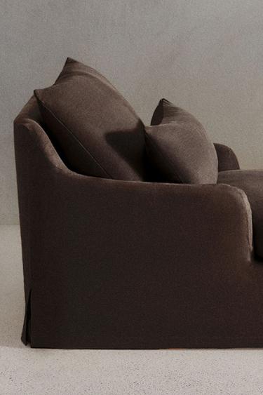 LOVESEAT 01 LINEN COVER — Eggplant 2