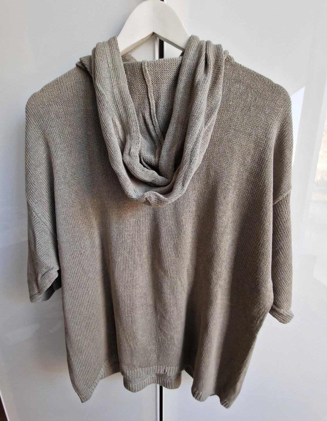 LINEN BLEND KNIT HOODIE - Image 3
