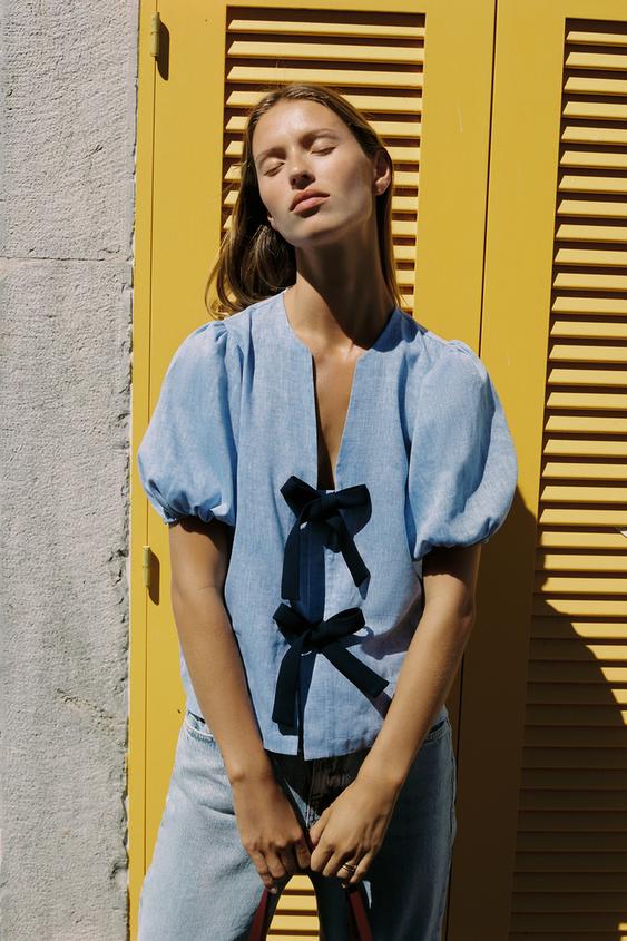 Blusa Conjunto Top Y Pantalón Zara Tops Elegantes Zara Blusas De