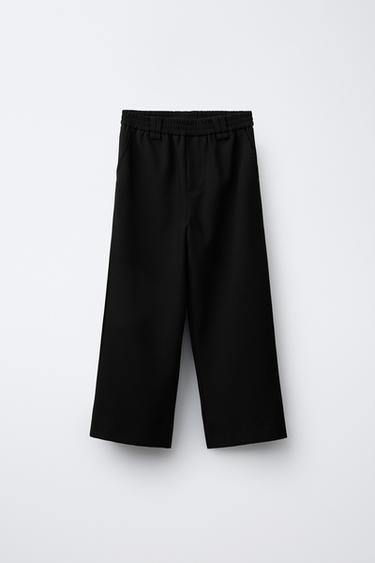 WIDE-LEG SUIT TROUSERS - Black by Zara - Image 0