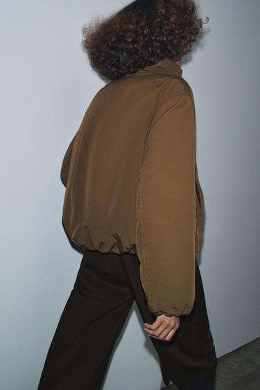 VESTE MATELASSÉE ZW COLLECTION - Chocolat de Zara - Image 2