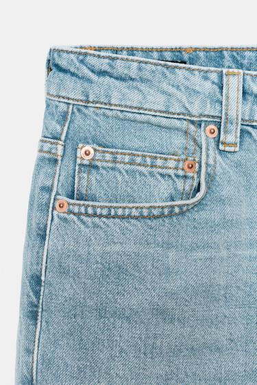ZW COLLECTION RELAXED BOOTCUT MID-WAIST CROPPED JEANS - Light blue by Zara - Image 9