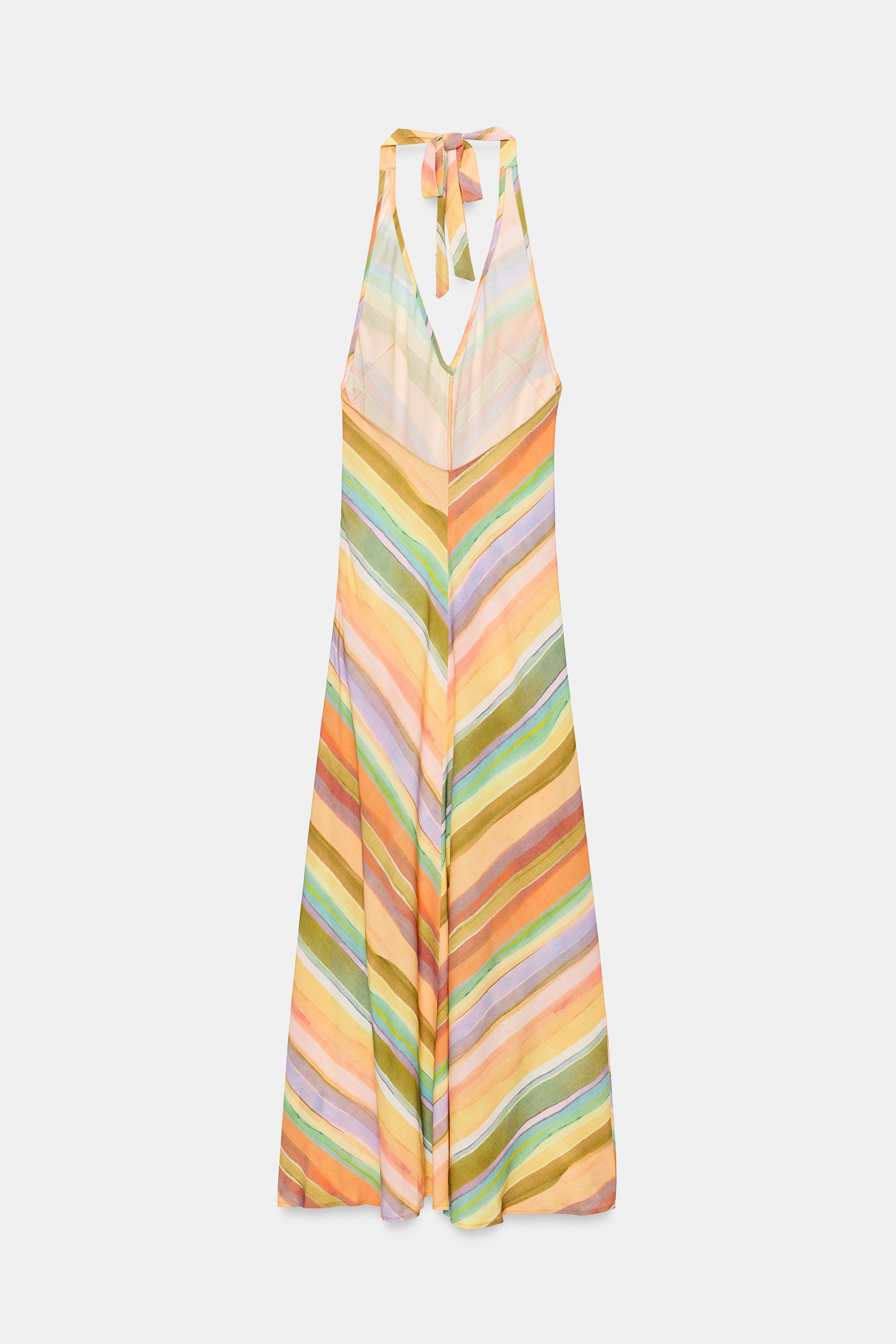 STRIPED LONG DRESS