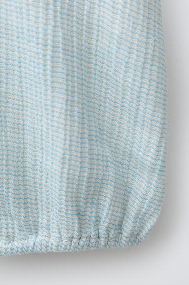 STRIPED ROMPER - Ecru / Blue by Zara - Image 3