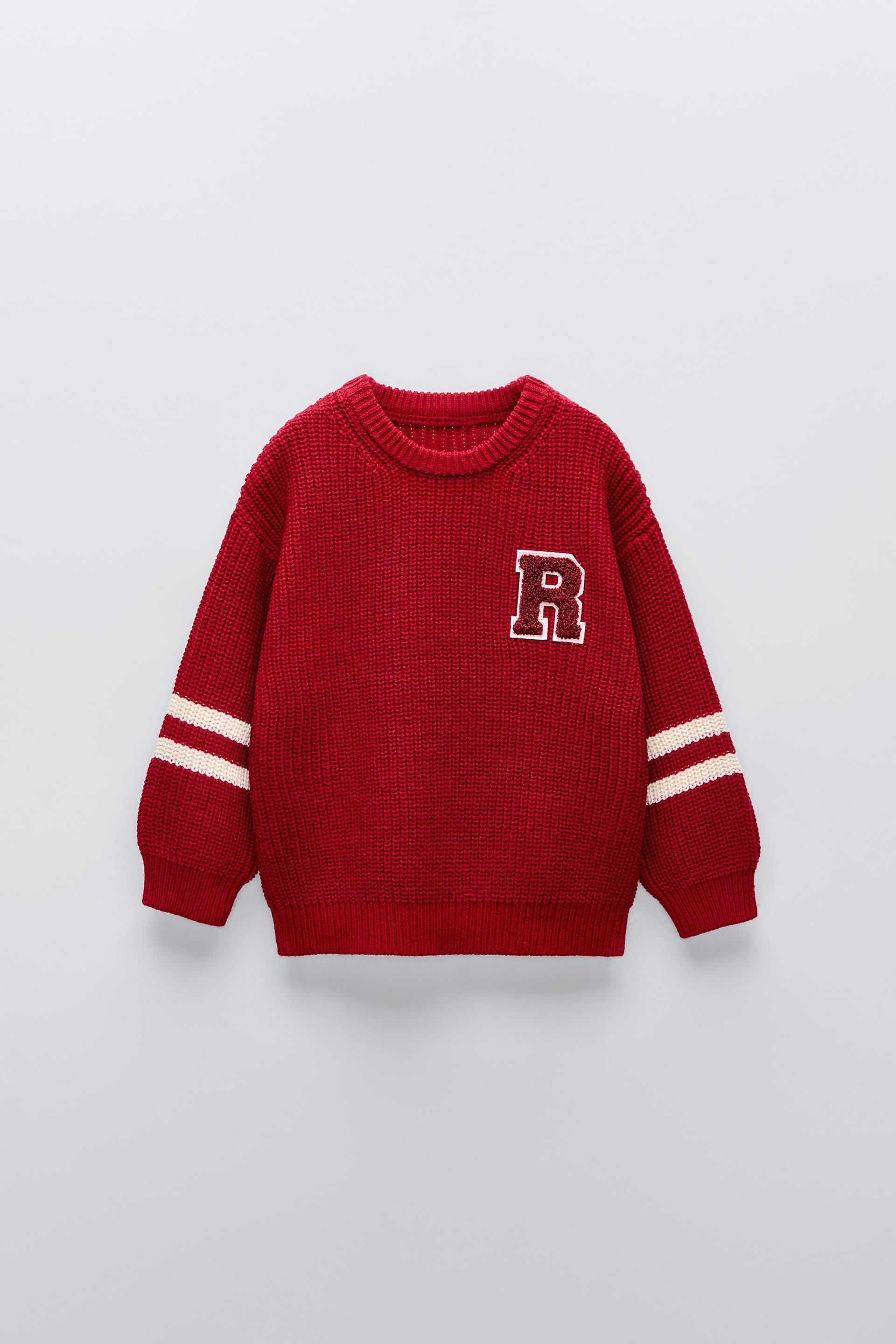 Varsity Athletic 1992 purchases Red Letter SG Wool Knit Ivory Pullover Sweater Adult Large