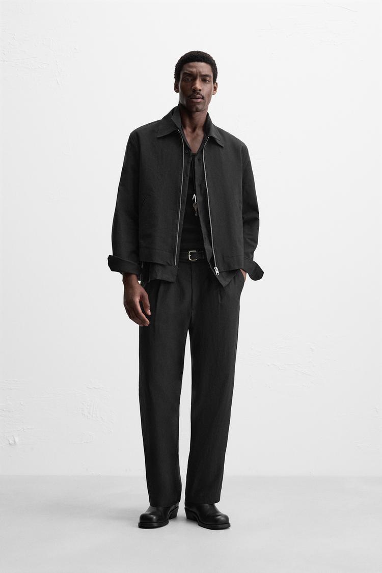 PANTALONI MISTO LYOCELL Nero ZARA Italia Italy