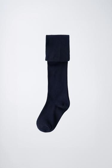 PLAIN TIGHTS - Navy blue by Zara