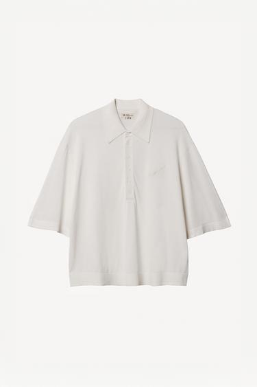 KNIT POLO SHIRT WITH LYOCELL BLEND WILLY CHAVARRIA X ZARA - Ecru by Zara