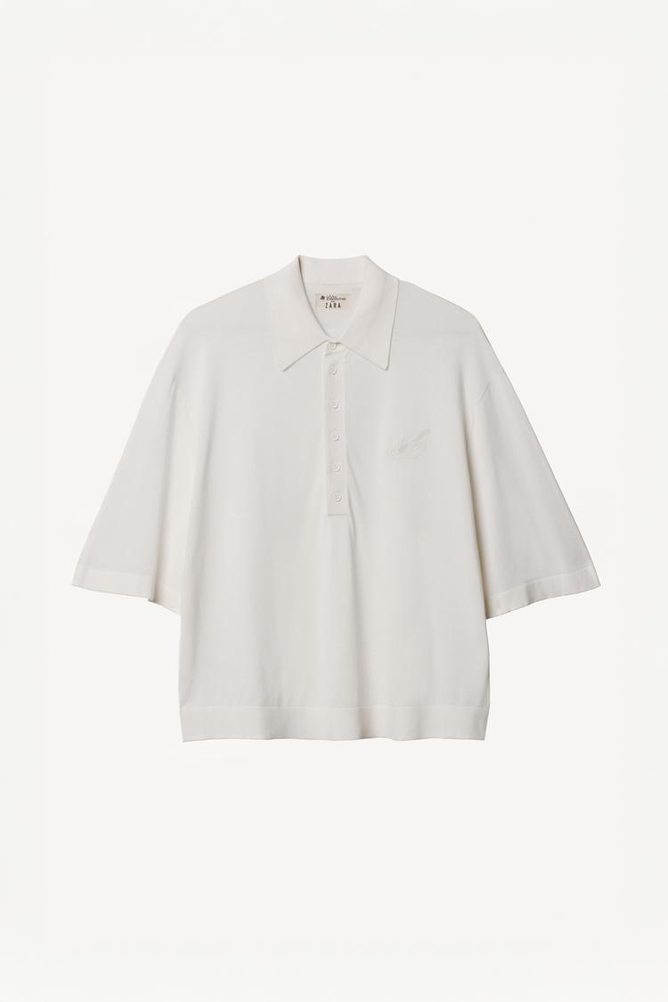 ZARA KNIT POLO SHIRT WITH LYOCELL BLEND WILLY CHAVARRIA X ZARA