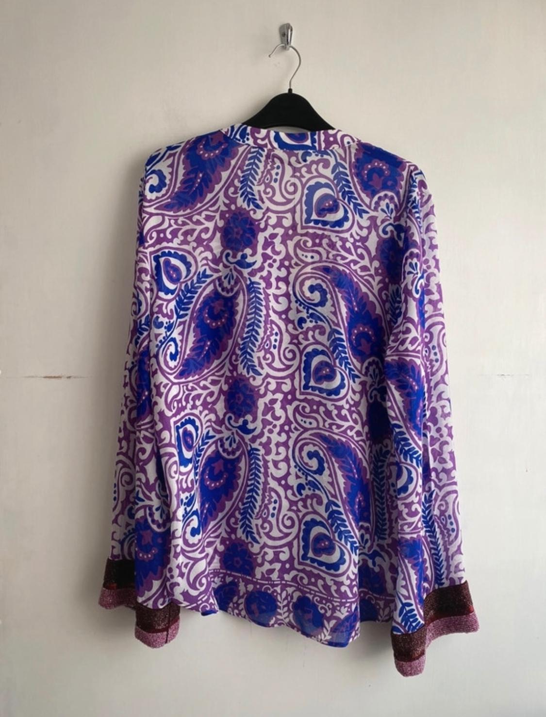 BEADED PRINTED BLOUSE - Image 2