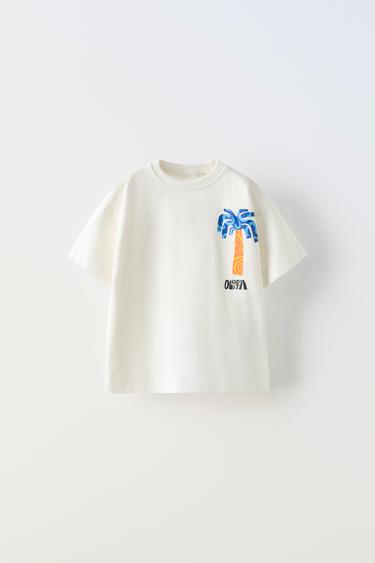 CAMISETA BIG OLITA ETIQUETA - Blanco de Zara