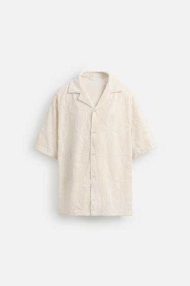 TERRY JACQUARD SHIRT - Ecru by Zara
