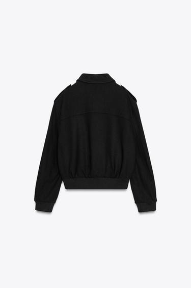 ZW COLLECTION WOOL JACKET - Navy blue by Zara - Image 4
