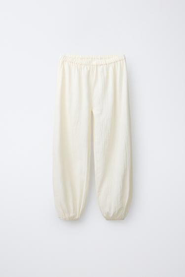 AGES 6-14 / EMBROIDERED FLORAL PYJAMAS - Ecru by Zara