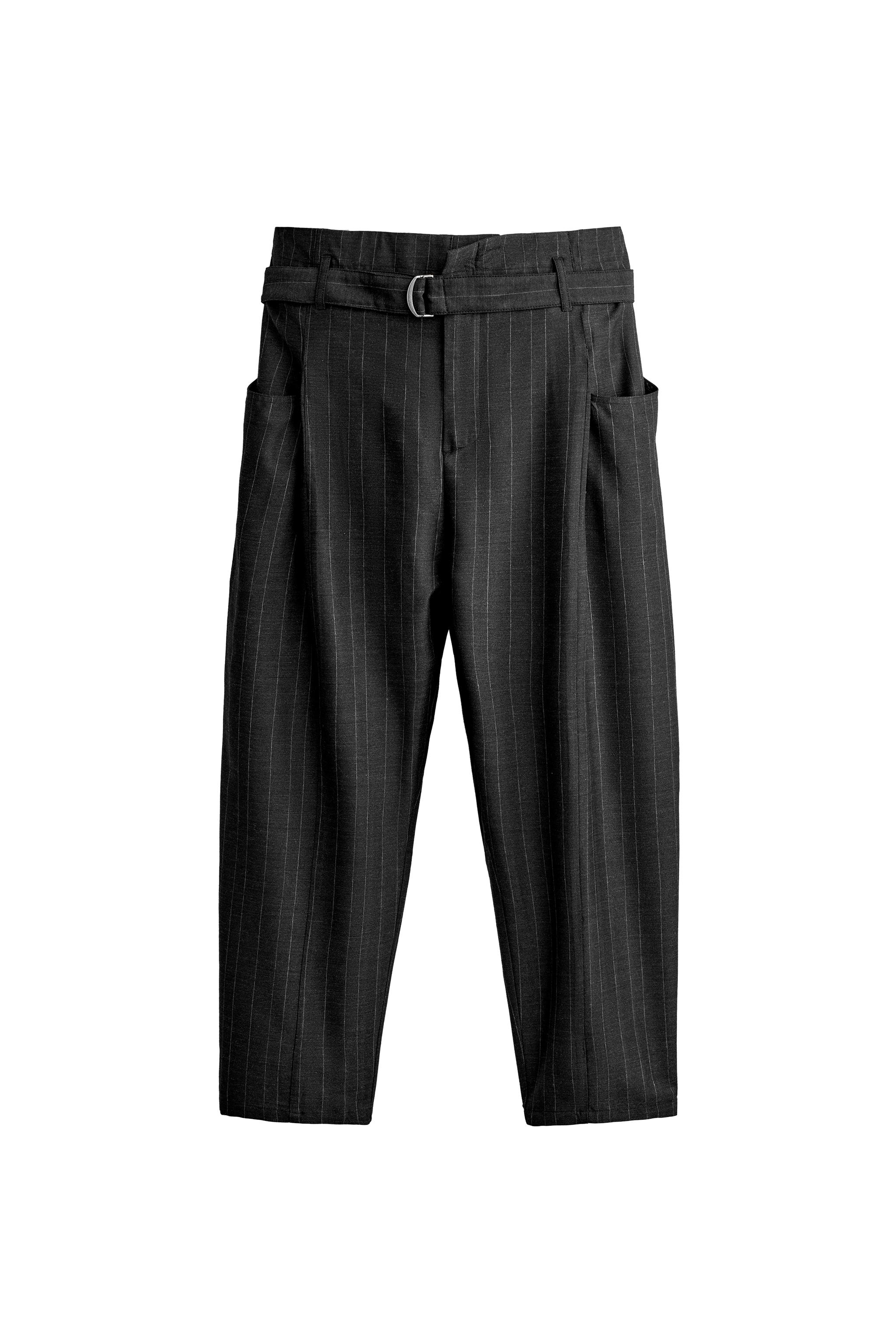 PANTALÓN RELAXED FIT TRAJE RAYA DIPLOMÁTICA