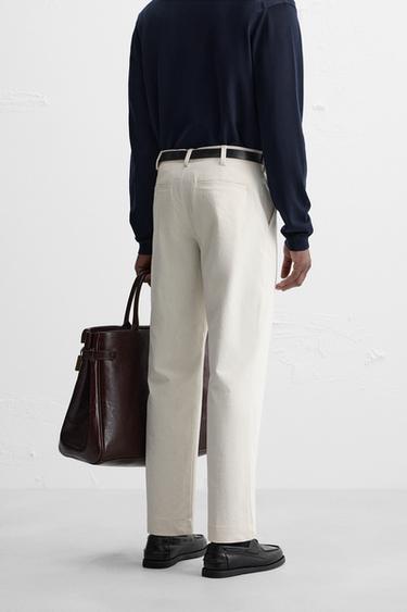 QUICK DRY CHINO TROUSERS - Oyster-white by Zara - Image 2