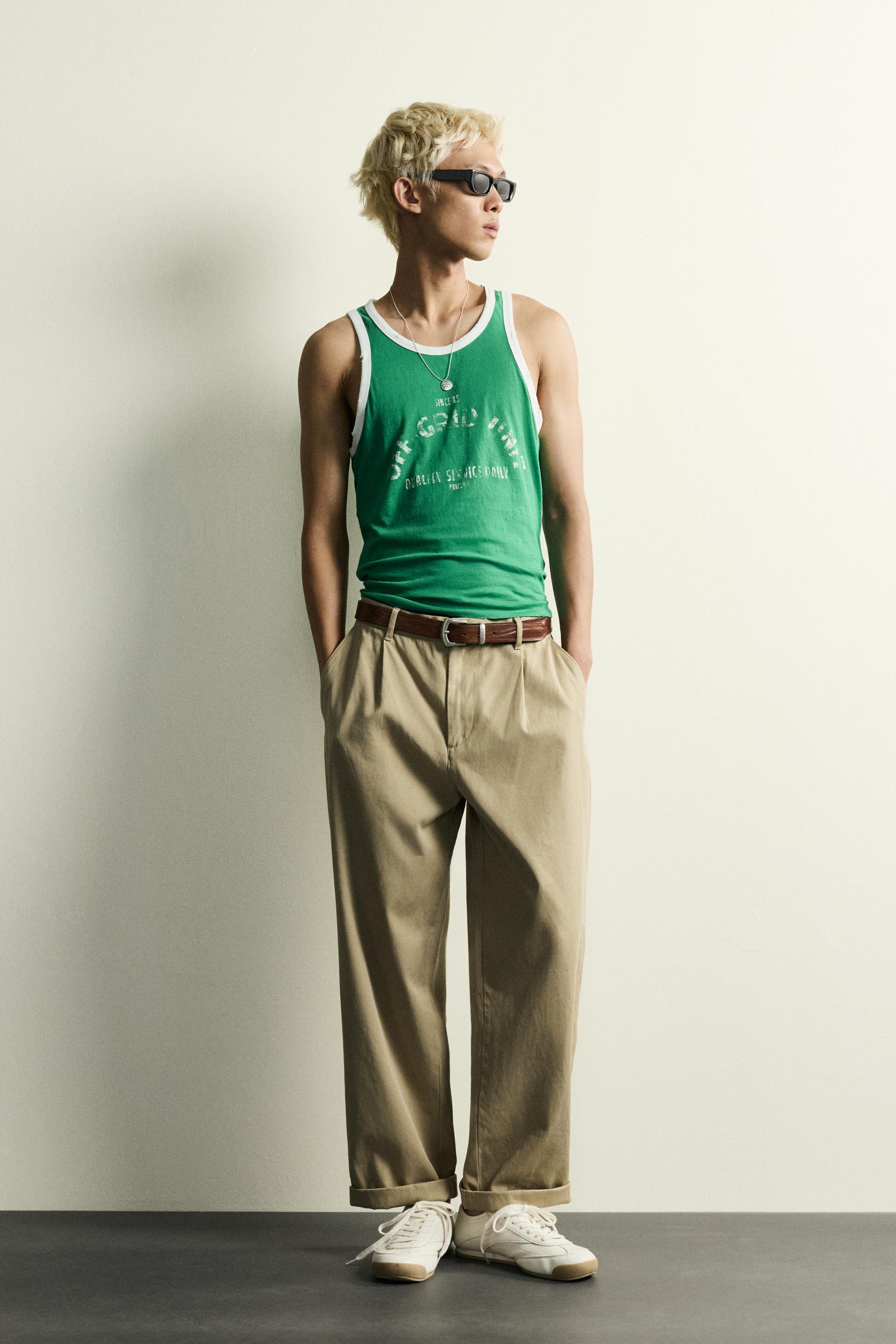 CONTRAST VINTAGE EFFECT TANK TOP