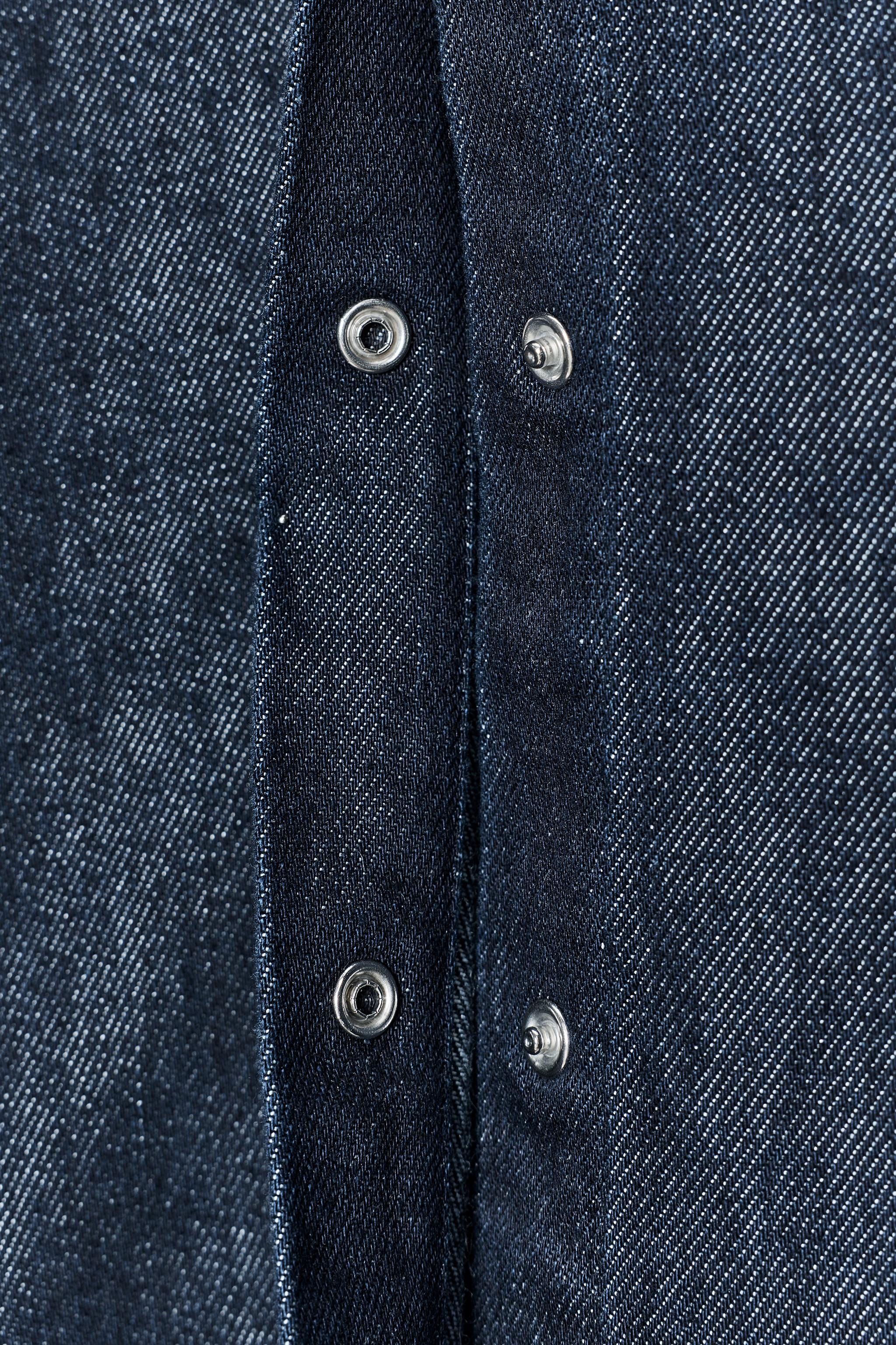 ZW COLLECTION DENIM SHIRT WITH TIES - Blue | ZARA India