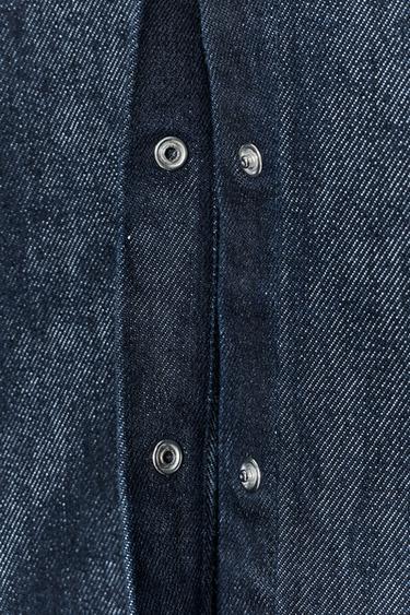 ZW COLLECTION DENIM SHIRT WITH TIES - Blue by Zara - Image 6