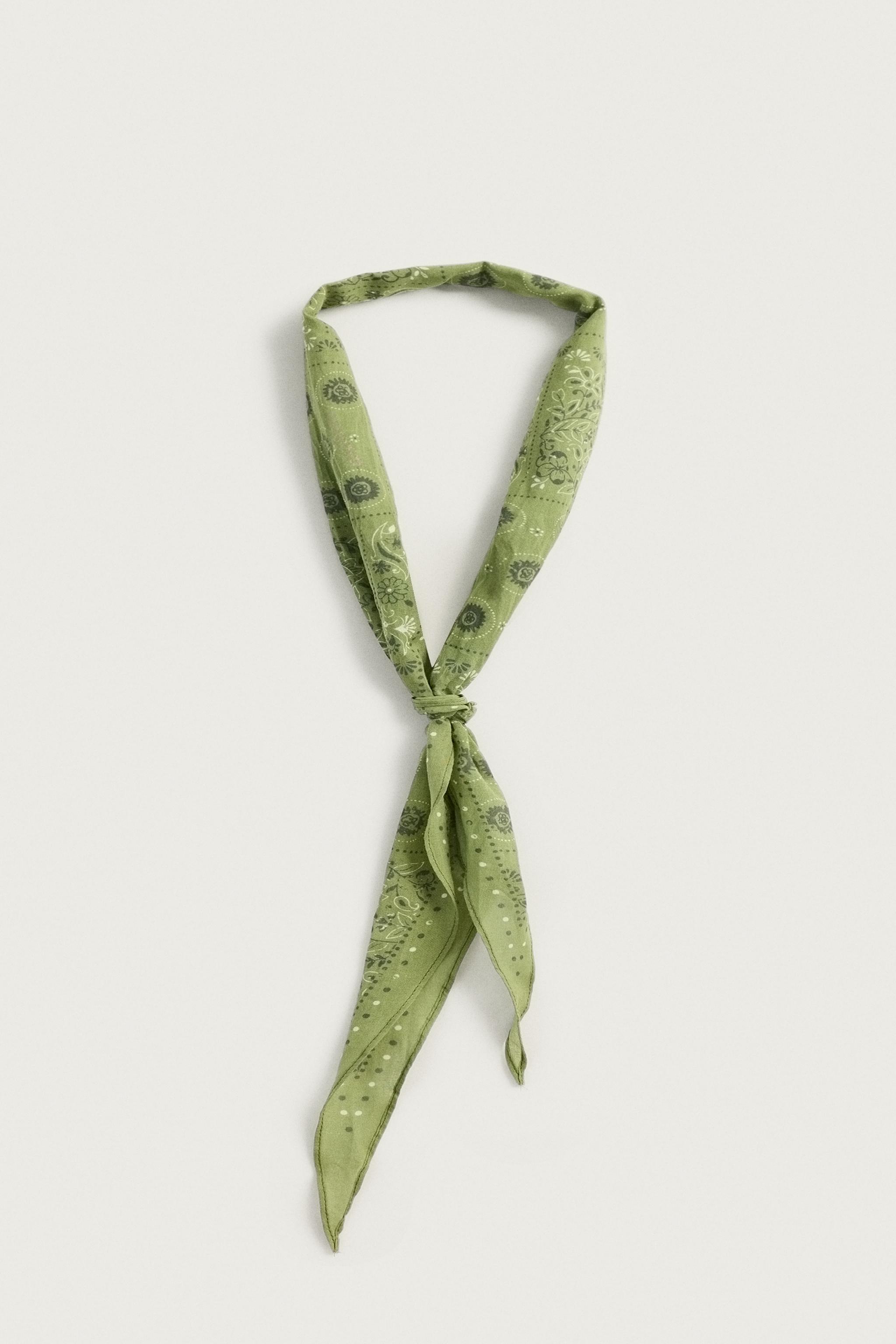 Мужские аксессуары Zara LONG PATCHWORK PRINT BANDANA — фото 4