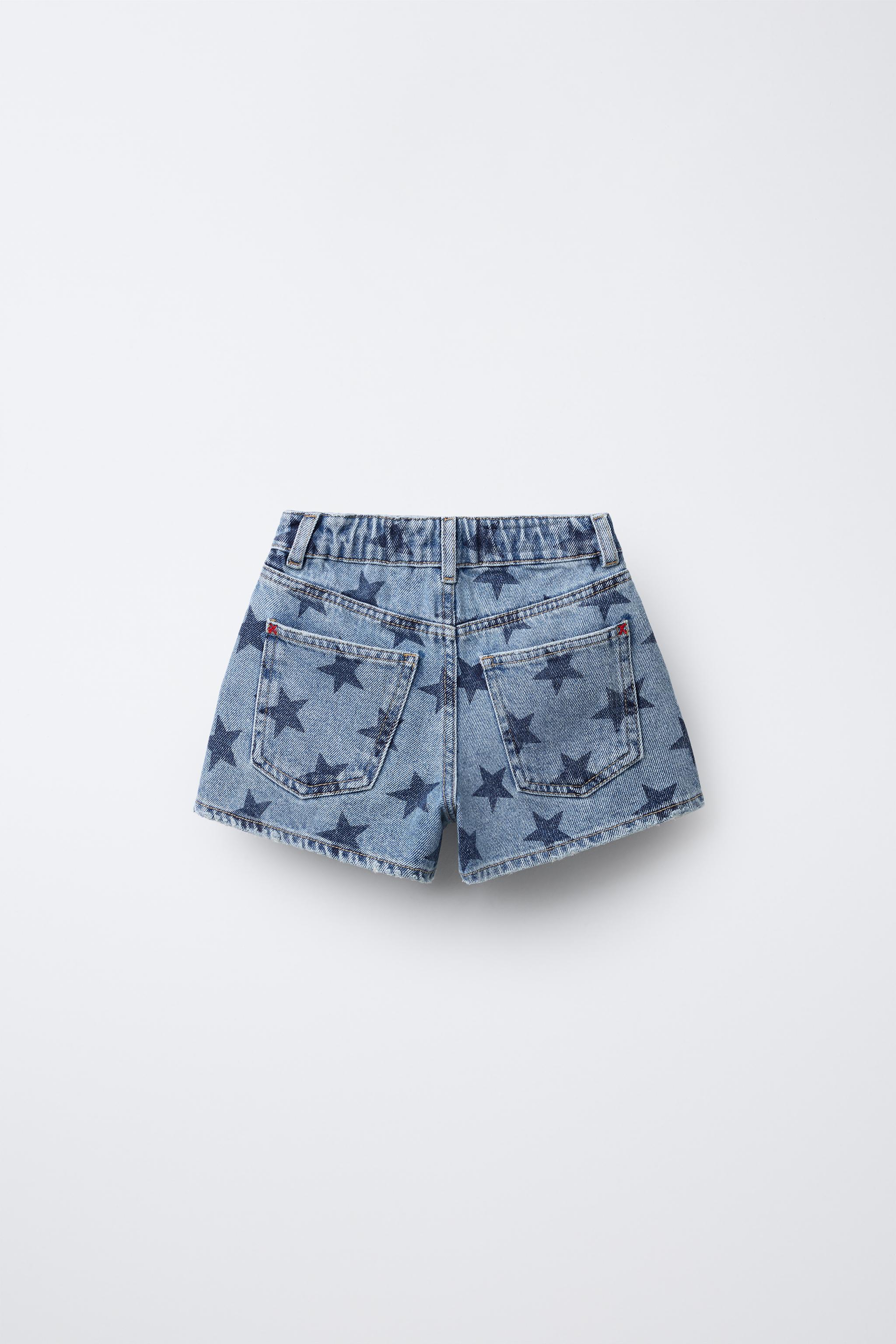 STAR DENIM SHORTS - Blue | ZARA United States