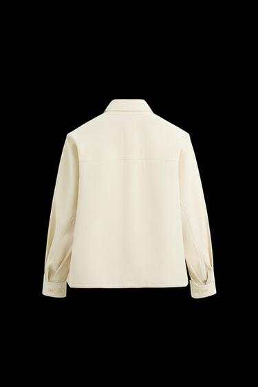 VISCOSE BLEND OVERSHIRT - Ecru by Zara