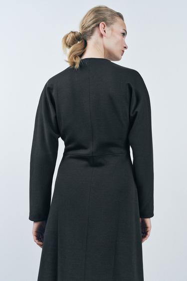 INTERLOCK MIDI DRESS - Charcoal by Zara - Image 3