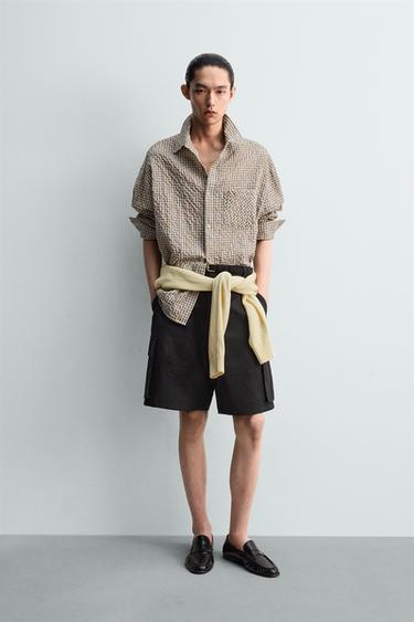 RELAXED FIT TEXTURED CHECK SHIRT - Multicoloured by Zara - Image 0