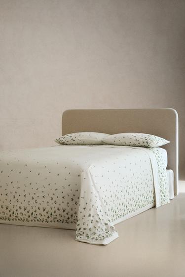 HOUSSE DE COUETTE COTON TRÈFLES - Blanc cassé de Zara - Image 1