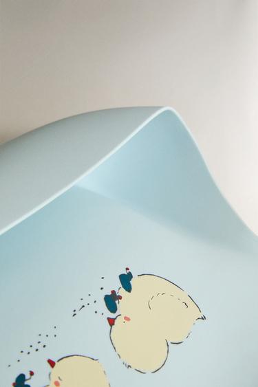 BAVOIR ENFANT SILICONE POUSSINS - Bleu de Zara - Image 2