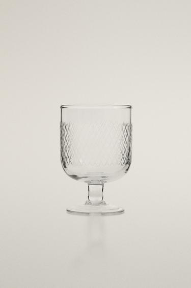 COPA VIDRIO TALLADO - Transparente de Zara - Imagen 0
