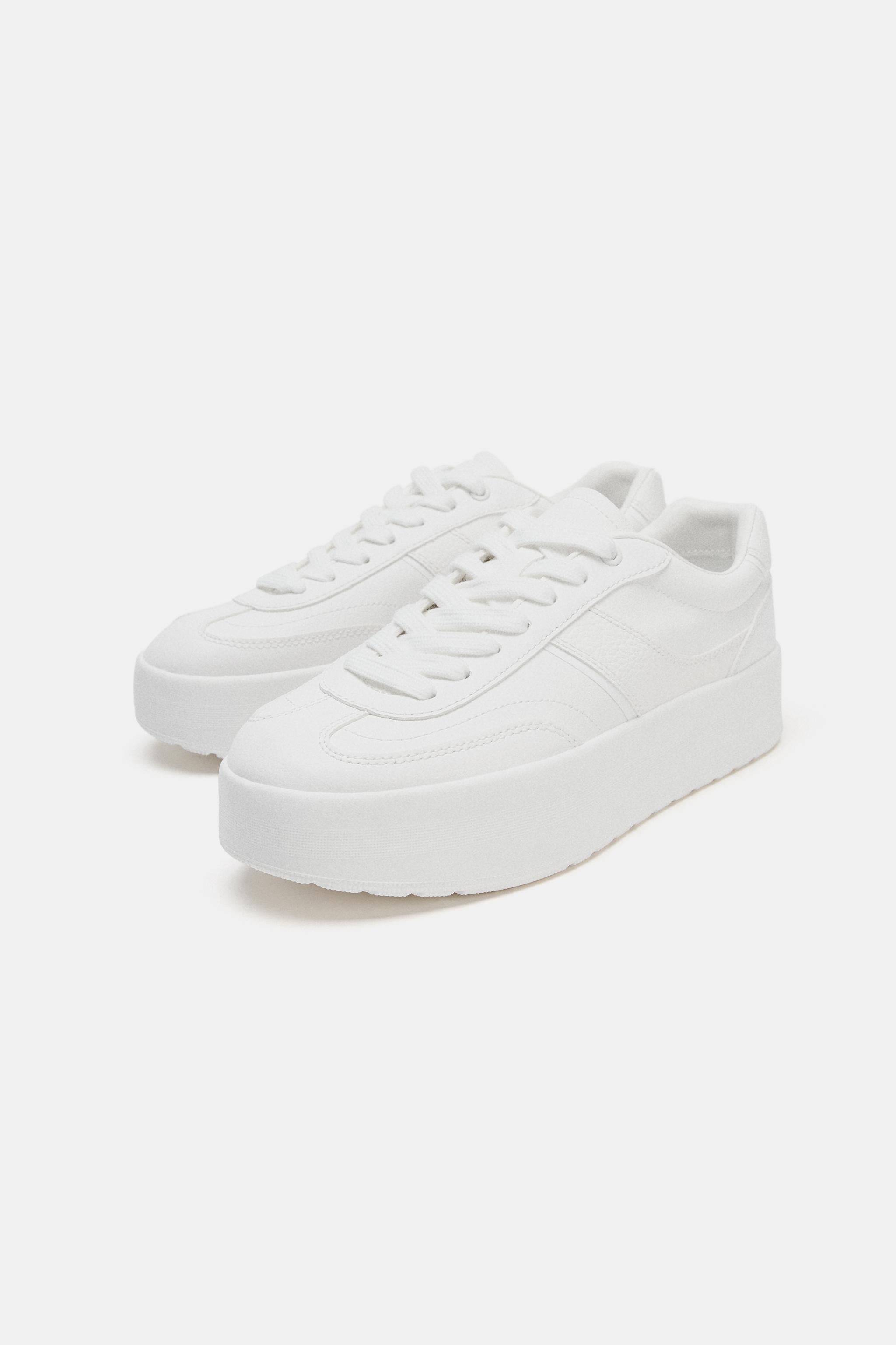 ギザギザソールプラットフォームスニーカー - ホワイト | ZARA Japan