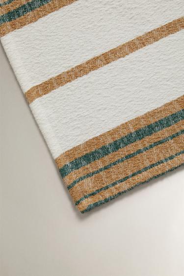COTTON BLANKET IRREGULAR STRIPES - striped by Zara - Image 1