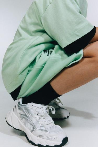 SPORTSNEAKER MESH - Wit van Zara