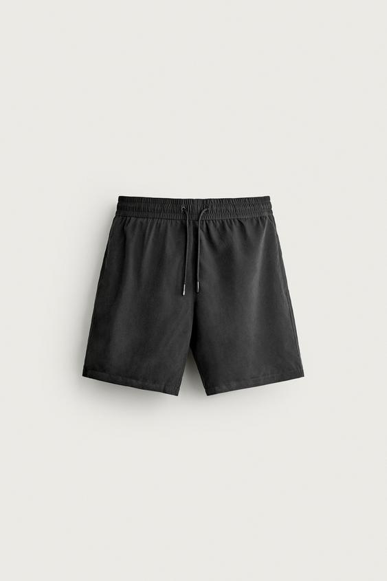 BAÑADOR LARGO BÁSICO - Negro de Zara - Imagen 0