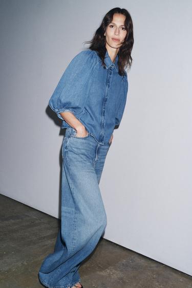 JEAN ZW COLLECTION PALAZZO TAILLE HAUTE - Bleu de Zara