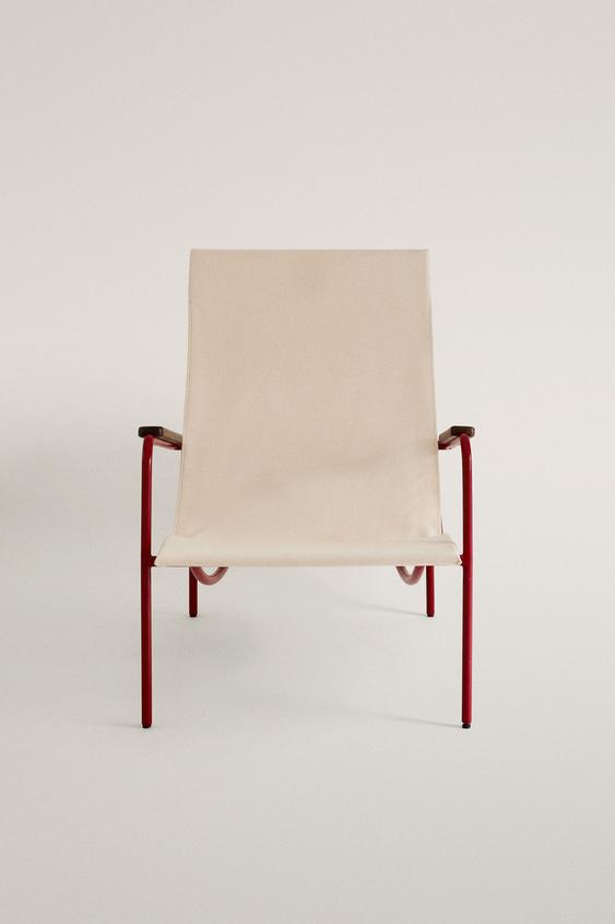 Zara COLOURED TEXTURED METAL CHAIR - 裸色 / 紅色 - 圖片 0