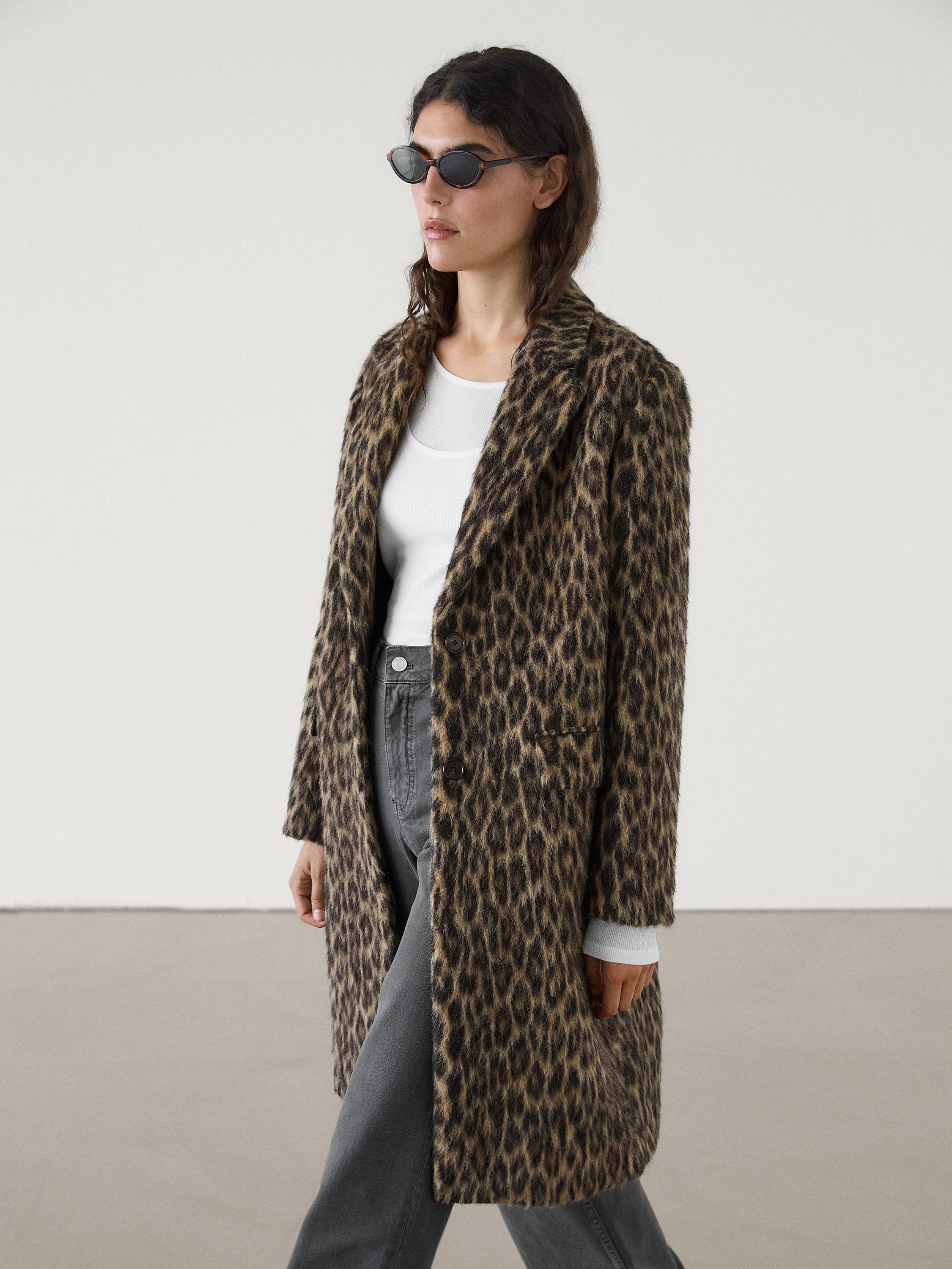 Long textured coat zara online