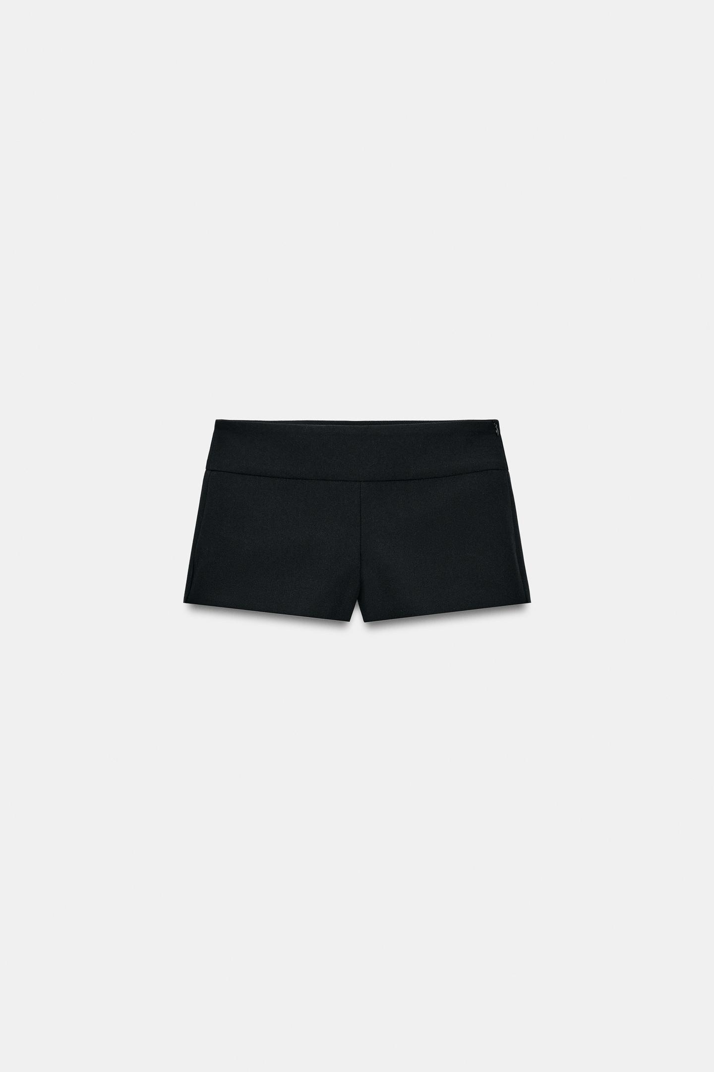 Женские шорты Zara Mini, цвет: Чёрный — фото 6