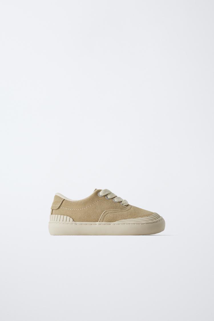 TIMELESS LEATHER PLIMSOLLS Camel Brown ZARA Australia