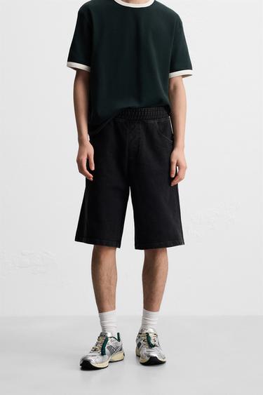 バギフィットジョガーバミューダパンツダークアンソラジットZaraのバギフィットジョガーバミューダパンツ - ダークアンソラジット 