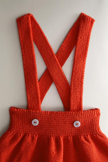 KNIT BABY DUNGAREES - Red by Zara - Image 1