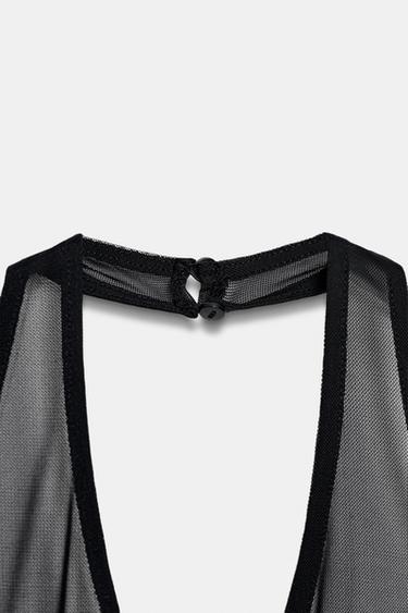 BODY HALTER COMBINÉ - Noir de Zara - Image 4