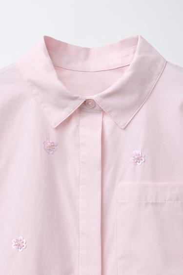 CHEMISE FLEURS FANTAISIE - Rose pâle de Zara - Image 2
