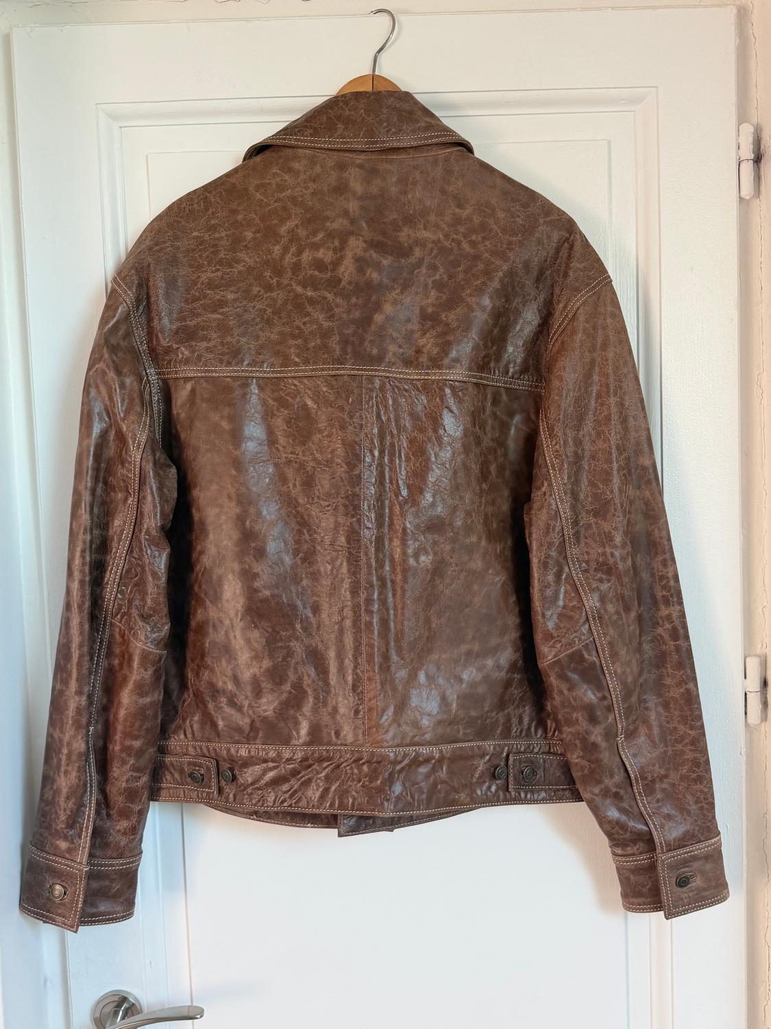WASHED LEATHER JACKET - Image 4
