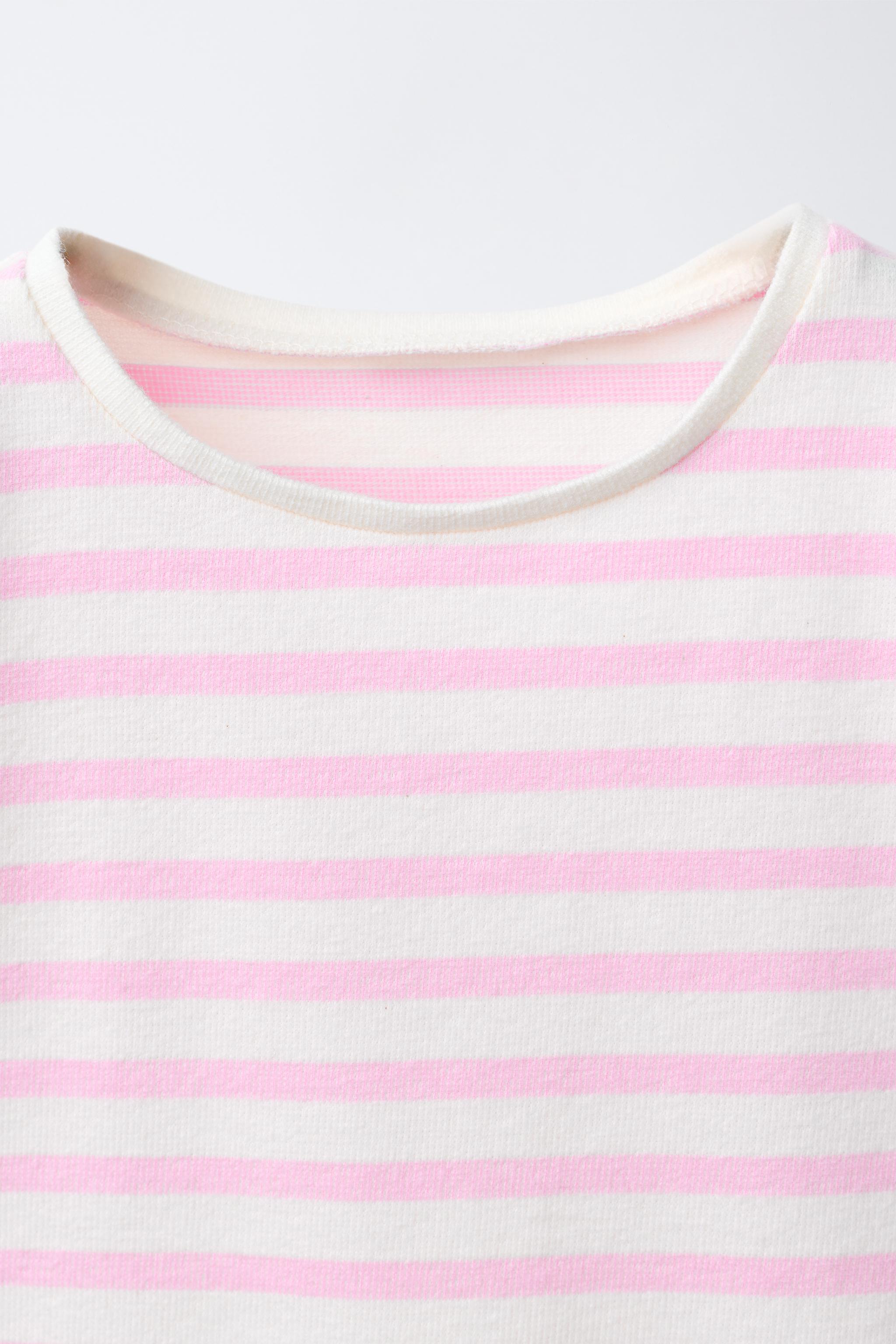 WOVEN STRIPED RUFFLE TOP