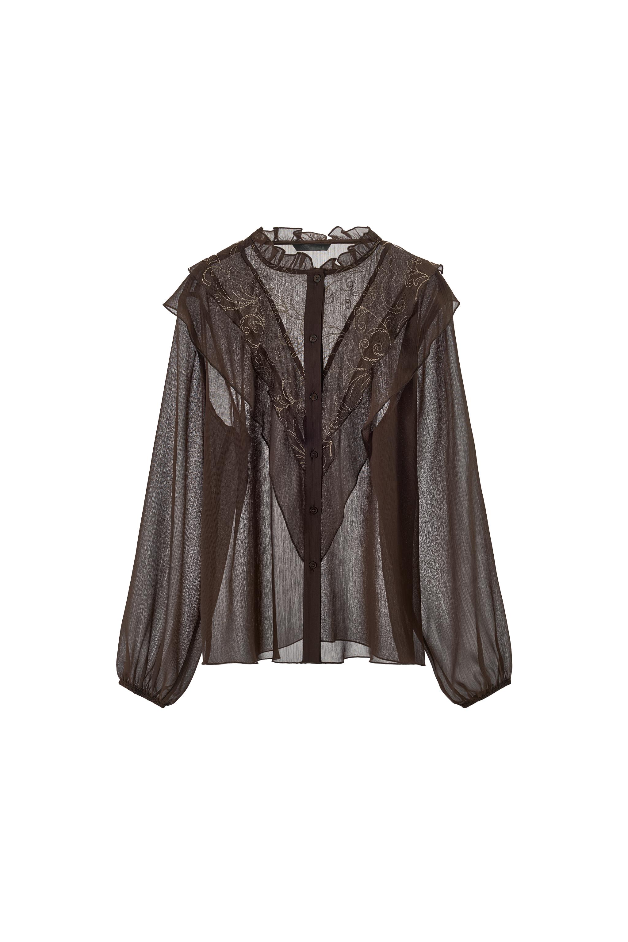 BLUSA BORDADOS VOLANTES