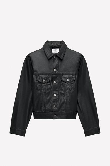 ルードヴィック・ドゥ・サン・セルナン x ZARA ワックスフィニッシュ デニムジャケットブラックZaraのルードヴィック・ドゥ・サン・セルナン x ZARA ワックスフィニッシュ デニムジャケット - ブラック 