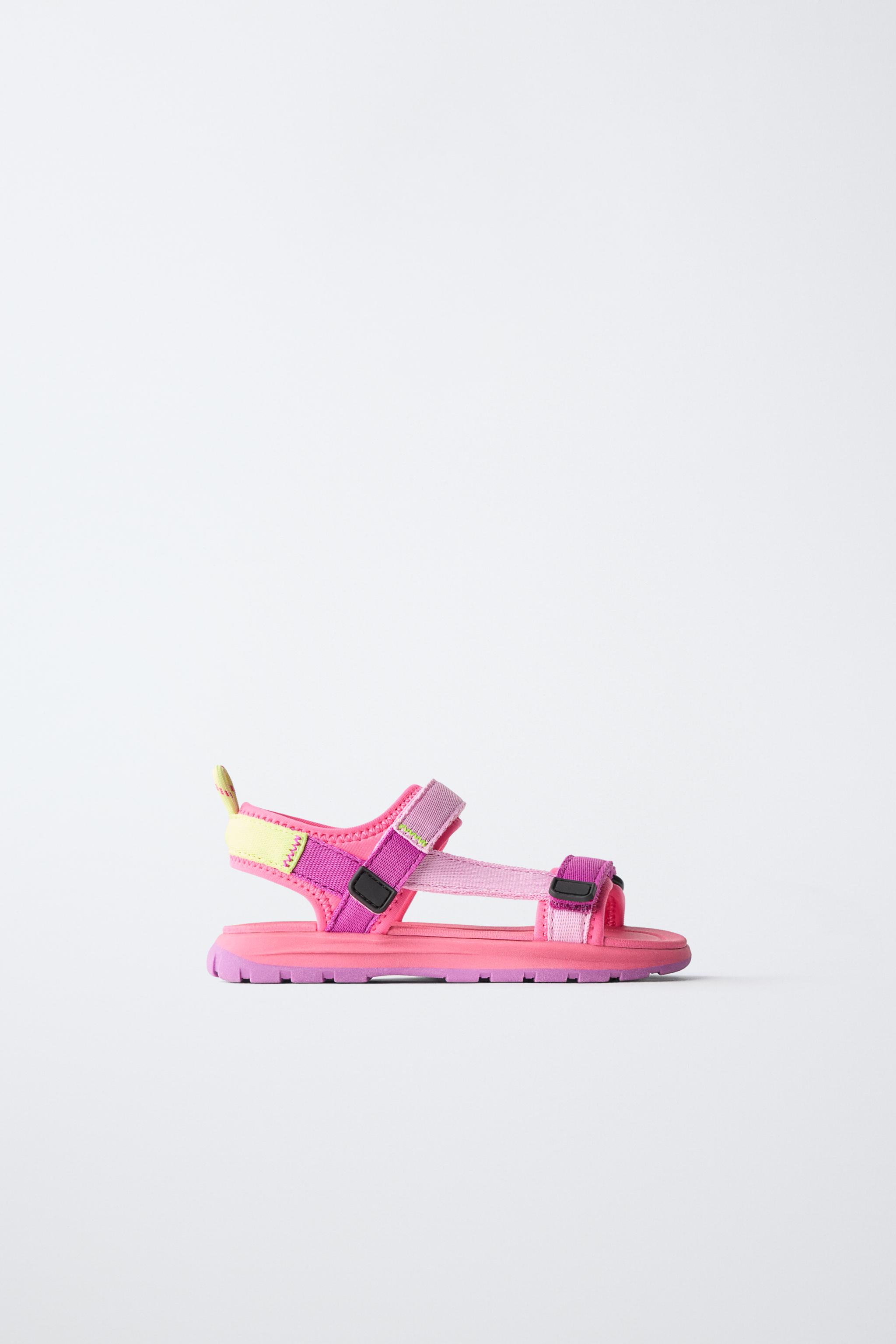 MULTICOLOR TECHNICAL SANDALS — Fuchsia (alternate view)